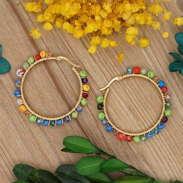 go2boho hoop earring crystal beads earrings for women statement ear ring 2021 trendy jewellery bohemian stainless steel hoops & huggie, Golden;silver
go2boho hoop earring crystal beads earrings for women statement ear ring 2021 trendy jewellery bohemian stainless steel hoops & huggie, Golden;silver