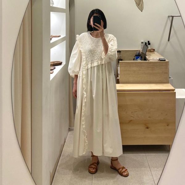 casual dresses autumn 2021 retro design long solid color round neck sleeve japanese style dress loose simplicity women's, Black;gray
casual dresses autumn 2021 retro design long solid color round neck sleeve japanese style dress loose simplicity women's, Black;gray