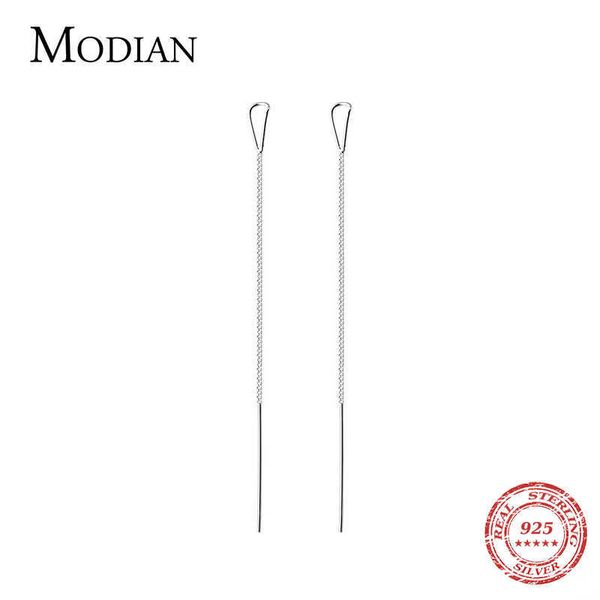 genuine 925 sterling silver simple unique design long chain drop earrings for women spring series wedding jewelry 210707
genuine 925 sterling silver simple unique design long chain drop earrings for women spring series wedding jewelry 210707