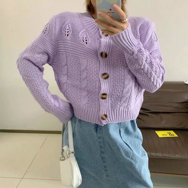 women's sweaters hollow out short knitting woman cardigan fashion round neck botton loose female hwom, White;black
women's sweaters hollow out short knitting woman cardigan fashion round neck botton loose female hwom, White;black
