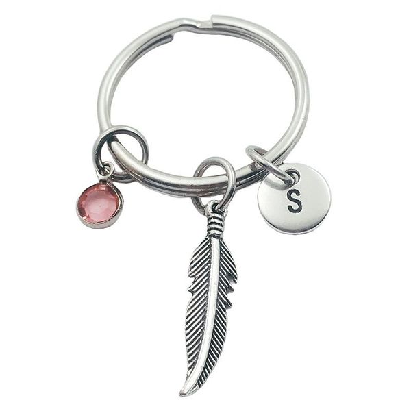 keychains feathers initial letter birthstone keyring creative fashion jewelry women gifts accessories pendant, Silver
keychains feathers initial letter birthstone keyring creative fashion jewelry women gifts accessories pendant, Silver