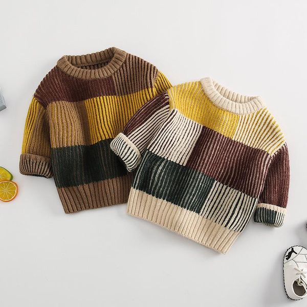 pullover baby sweater autumn and winter geometric colorblock knit boys sweaters toddler girl clothes, Blue
pullover baby sweater autumn and winter geometric colorblock knit boys sweaters toddler girl clothes, Blue
