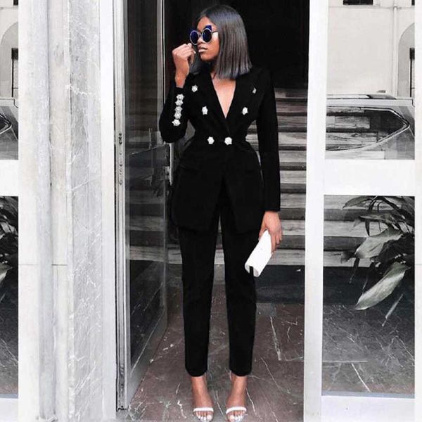 ocstrade summer sets for women black v neck long sleeve 2 piece outfits two suit 210527, White
ocstrade summer sets for women black v neck long sleeve 2 piece outfits two suit 210527, White