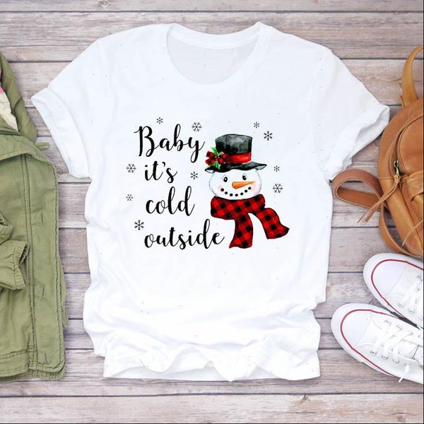 women cartoon plaid snowman snowflake trend merry christmas print tshirts clothes graphic female t shirt ladies tee, White
women cartoon plaid snowman snowflake trend merry christmas print tshirts clothes graphic female t shirt ladies tee, White