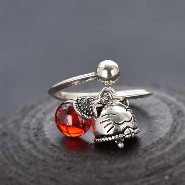 cluster rings japanese and korean trendy silver retro lucky cat bell opening adjustable ring female index finger gift, Golden;silver
cluster rings japanese and korean trendy silver retro lucky cat bell opening adjustable ring female index finger gift, Golden;silver