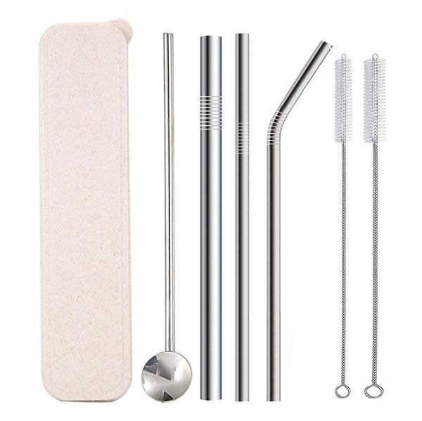 drinking straws 6pcs/set metal with case reusable stainless steel straight bent of stirring spoon
drinking straws 6pcs/set metal with case reusable stainless steel straight bent of stirring spoon