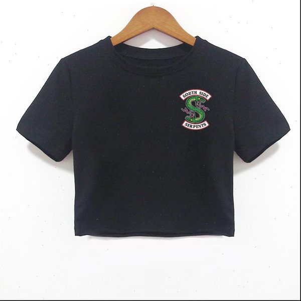 casual women t shirts riverdale southside serpents jughead tee shirt femme harajuku tumblr clothes short sleeve black crop top, White
casual women t shirts riverdale southside serpents jughead tee shirt femme harajuku tumblr clothes short sleeve black crop top, White