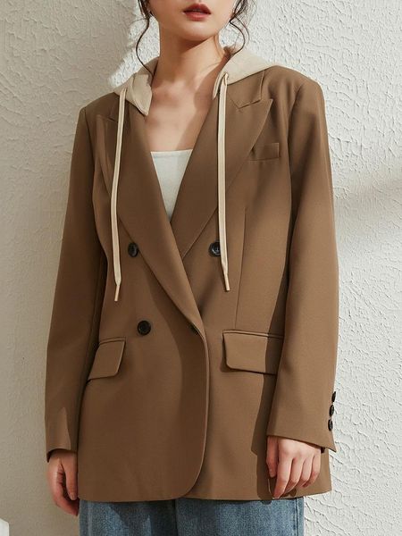 women's suits & blazers unua amo 2021 autumn casual blazer women stylish detachable drawstring hooded coat female elegant double breast, White;black
women's suits & blazers unua amo 2021 autumn casual blazer women stylish detachable drawstring hooded coat female elegant double breast, White;black