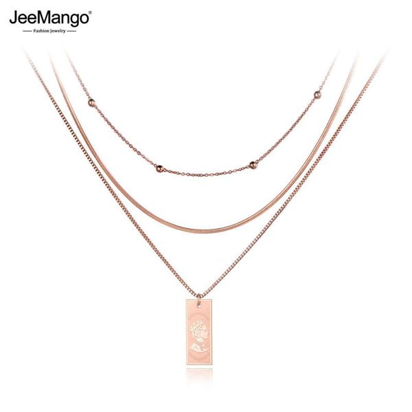 pendant necklaces jeemango trendy titanium steel three-layer queen portrait charm jewelry chain necklace for women jn19078, Silver
pendant necklaces jeemango trendy titanium steel three-layer queen portrait charm jewelry chain necklace for women jn19078, Silver