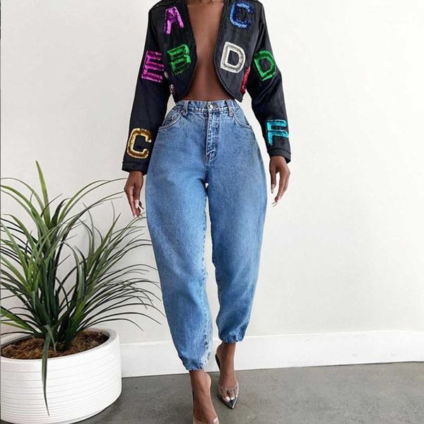 feminino jeans women's fashion high waist loose wide leg casual everyday and versatile pants pantalones de mujer, Blue
feminino jeans women's fashion high waist loose wide leg casual everyday and versatile pants pantalones de mujer, Blue