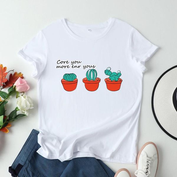 women's t-shirt cartoon woman tshirt cotton summer short sleeve tee casual, White
women's t-shirt cartoon woman tshirt cotton summer short sleeve tee casual, White