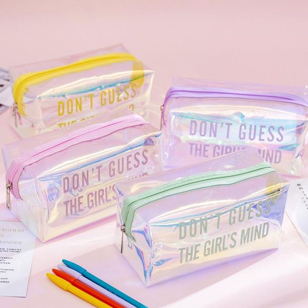 large capacity laser cosmetic case cute transparent box kawaii holographic travel bag korean make up storage pouch bags & cases
large capacity laser cosmetic case cute transparent box kawaii holographic travel bag korean make up storage pouch bags & cases