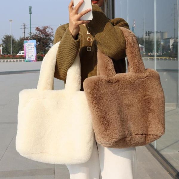 evening bags winter fashion women's faux fur shoulder bag large capacity ladies plush casual tote solid color female purse handbags
evening bags winter fashion women's faux fur shoulder bag large capacity ladies plush casual tote solid color female purse handbags