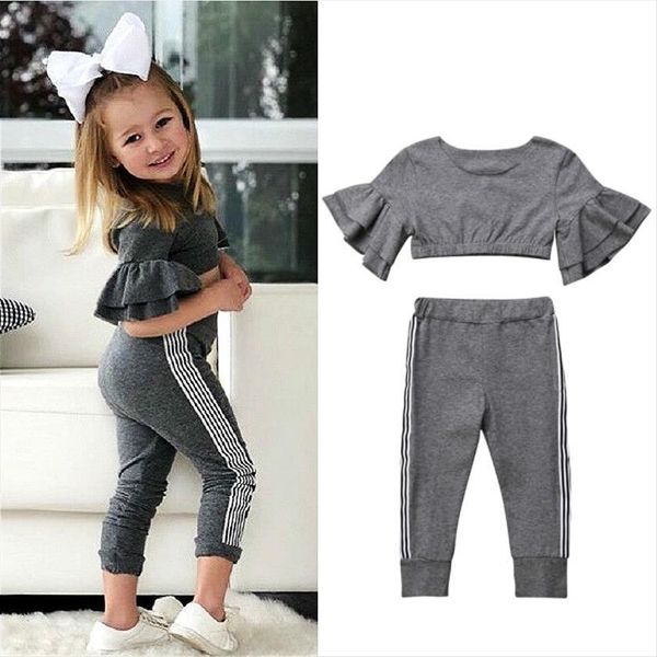 toddler kids baby girls clothes sets tracksuits summer ruffles short sleeve crop sweatpants outfits clothing, White
toddler kids baby girls clothes sets tracksuits summer ruffles short sleeve crop sweatpants outfits clothing, White