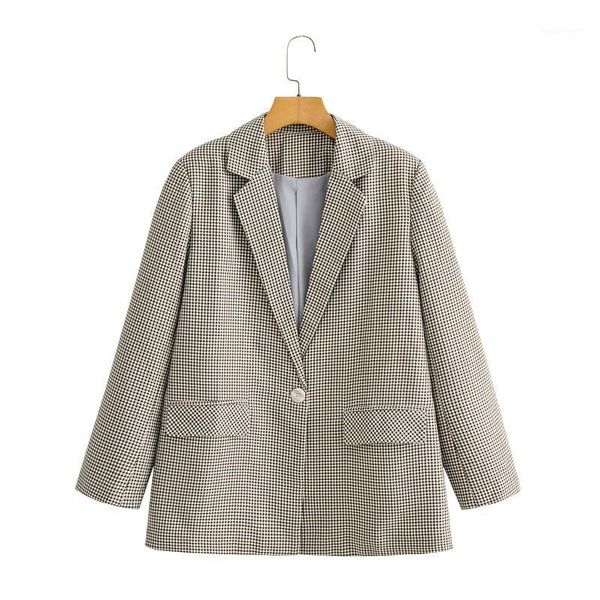 women's suits & blazers women 2021 fall british style casual coats plaid a7fs9770m, White;black
women's suits & blazers women 2021 fall british style casual coats plaid a7fs9770m, White;black