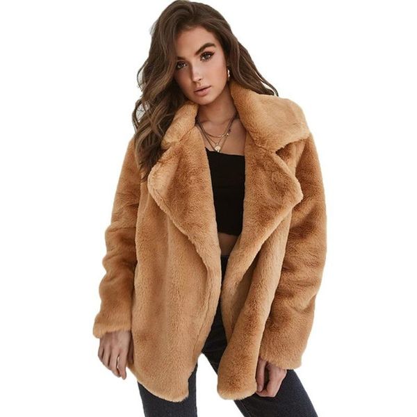 women's jackets fashion autumn winter turn down collar warm coat outerwear female clothes oversized 3xl faux fur single button, Black;brown
women's jackets fashion autumn winter turn down collar warm coat outerwear female clothes oversized 3xl faux fur single button, Black;brown