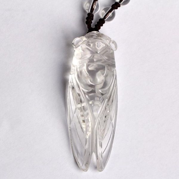 pendant necklaces fyjs unique handmade weave natural clear quartz engraved cicada long beads chain necklace fashion jewelry, Silver
pendant necklaces fyjs unique handmade weave natural clear quartz engraved cicada long beads chain necklace fashion jewelry, Silver