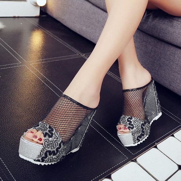 slippers wedge heels platform shoes women flip flops hollow high heel ladies summer sandals in flip9, Black
slippers wedge heels platform shoes women flip flops hollow high heel ladies summer sandals in flip9, Black
