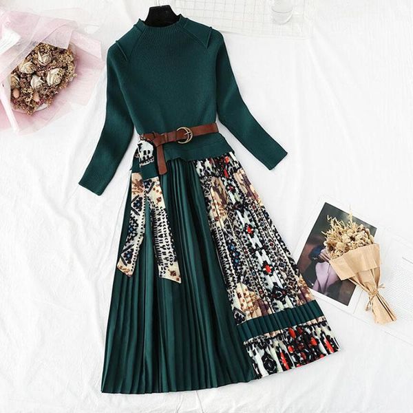casual dresses women long sleeve sweater dress 2021 with belt vintage autumn winter o-neck a line pleated knitted, Black;gray
casual dresses women long sleeve sweater dress 2021 with belt vintage autumn winter o-neck a line pleated knitted, Black;gray
