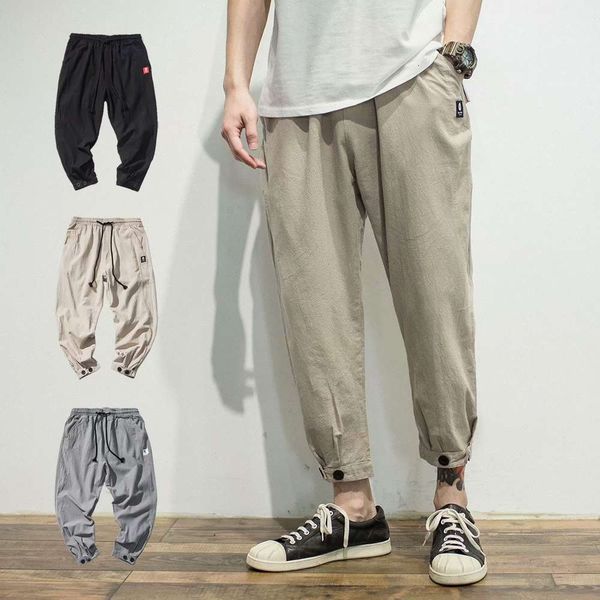 men's summer casual capris korean solid color trend loose simple thin pants, White;black
men's summer casual capris korean solid color trend loose simple thin pants, White;black