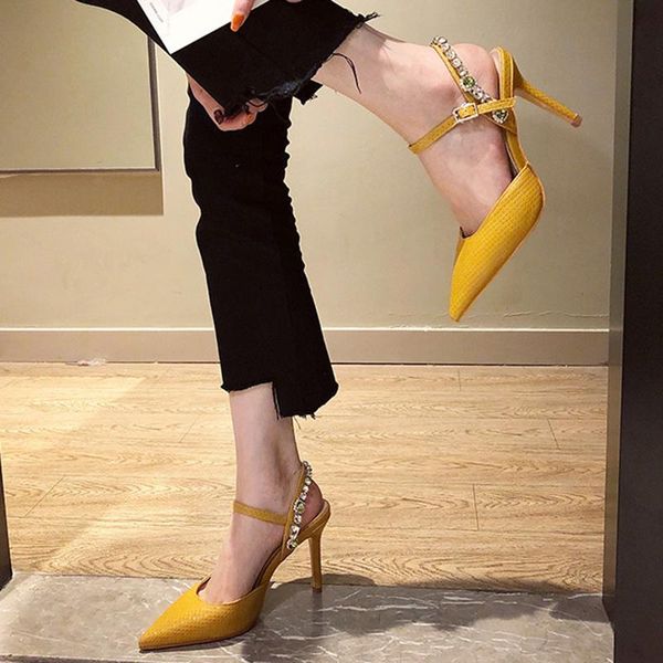sandals women 2021 summer fashion pointed stiletto high heels with rhinestone bright diamond snake pattern, Black
sandals women 2021 summer fashion pointed stiletto high heels with rhinestone bright diamond snake pattern, Black