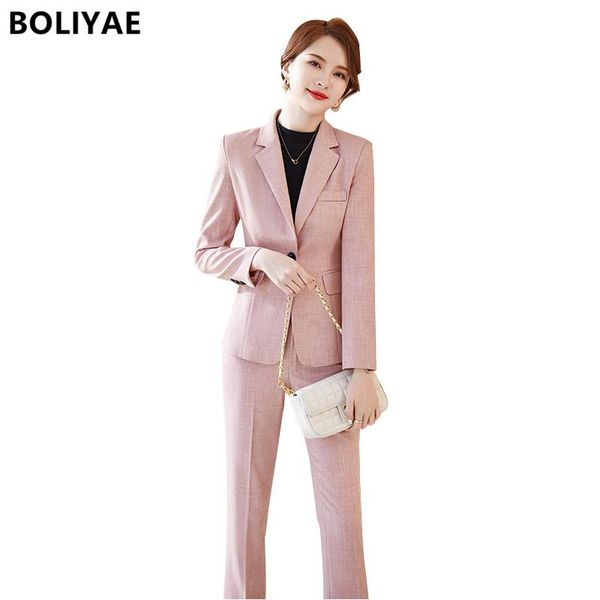 women's two piece pants boliyae spring autumn professional trouser suits office business formal blazers women apricot elegant stylish j, White
women's two piece pants boliyae spring autumn professional trouser suits office business formal blazers women apricot elegant stylish j, White