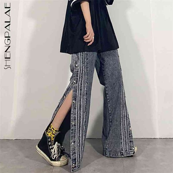 streetwear simple side button split jeans women's spring high waist straight denim pants female trendy 5b886 210427, Blue
streetwear simple side button split jeans women's spring high waist straight denim pants female trendy 5b886 210427, Blue