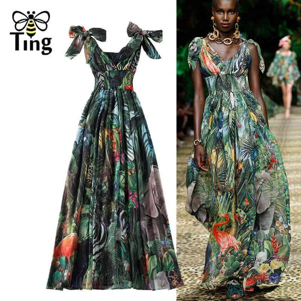 runway green tropical forest print summer maxi long dress bowknot tie up strap elastic high waist chiffon vestidos 210513, Black;gray
runway green tropical forest print summer maxi long dress bowknot tie up strap elastic high waist chiffon vestidos 210513, Black;gray