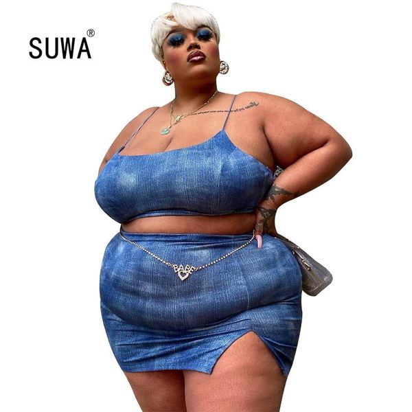 plus size 4xl 5xl women's matching spaghetti strap crop & bodycon mini skirt two piece set tracksuit party outfits dress, White
plus size 4xl 5xl women's matching spaghetti strap crop & bodycon mini skirt two piece set tracksuit party outfits dress, White