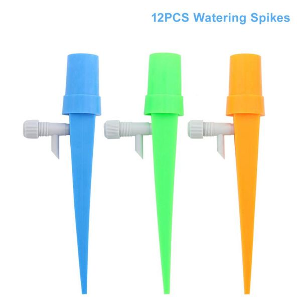 watering equipments 12pcs spikes plants drip irrigation flower balcony automatic device home yard indoor outdoor succulent plastic bottle