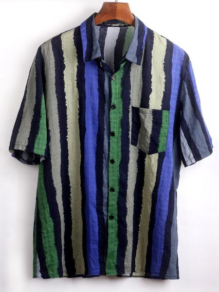 men's casual shirts lapel striped printed cotton shirt summer ethnic daily quick-drying short sleeve clothing top, White;black
men's casual shirts lapel striped printed cotton shirt summer ethnic daily quick-drying short sleeve clothing top, White;black