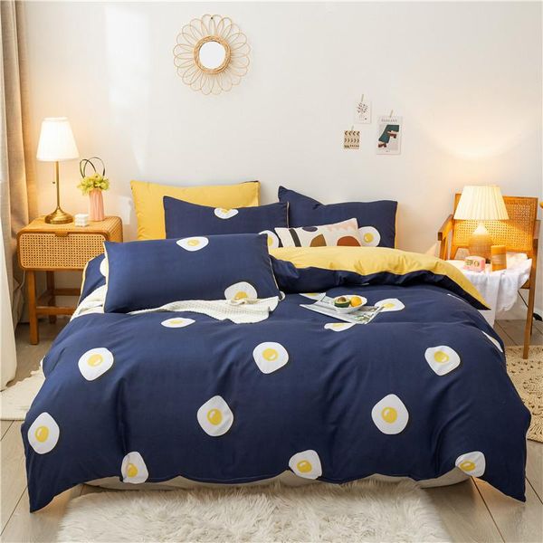 home simple style poached egg printed bed with four pillowcases, quilt covers and sheets bedding sets
home simple style poached egg printed bed with four pillowcases, quilt covers and sheets bedding sets