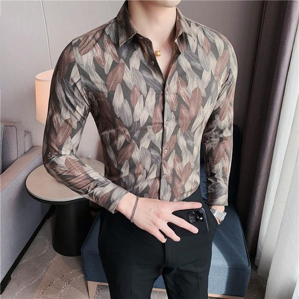 men's casual shirts gzdeerax flower male luxury long sleeve leaf printing fashion slim fit party man 3xl, White;black
men's casual shirts gzdeerax flower male luxury long sleeve leaf printing fashion slim fit party man 3xl, White;black