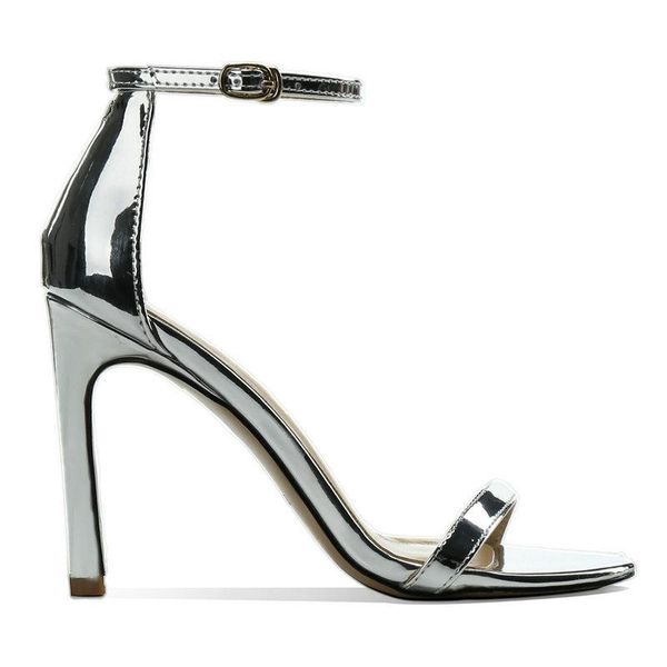 dress shoes 2021 summer silver leather women sandals slingback high heels metal design, Black
dress shoes 2021 summer silver leather women sandals slingback high heels metal design, Black