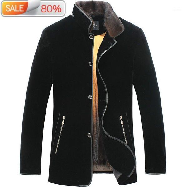 men's leather & faux gold liner winter real men mink coat parka luxury jacket velvet natural fur lsy06a207 b21273, Black
men's leather & faux gold liner winter real men mink coat parka luxury jacket velvet natural fur lsy06a207 b21273, Black