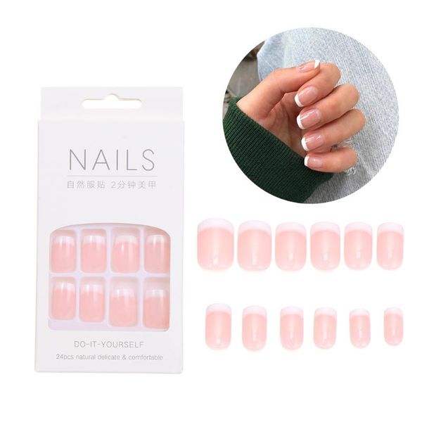 false nails 24pcs fashion short french wearable fake full cover detachable nail tips manicure tool with press glue, Red;gold
false nails 24pcs fashion short french wearable fake full cover detachable nail tips manicure tool with press glue, Red;gold