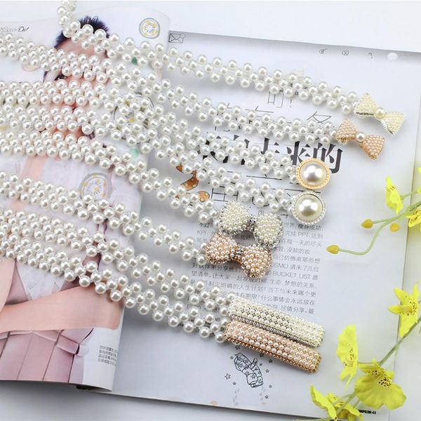 belts 2021 women pearl waist belt elastic buckle elegant chain female girls dress skirt crystal strap multi style waistband, Black;brown
belts 2021 women pearl waist belt elastic buckle elegant chain female girls dress skirt crystal strap multi style waistband, Black;brown