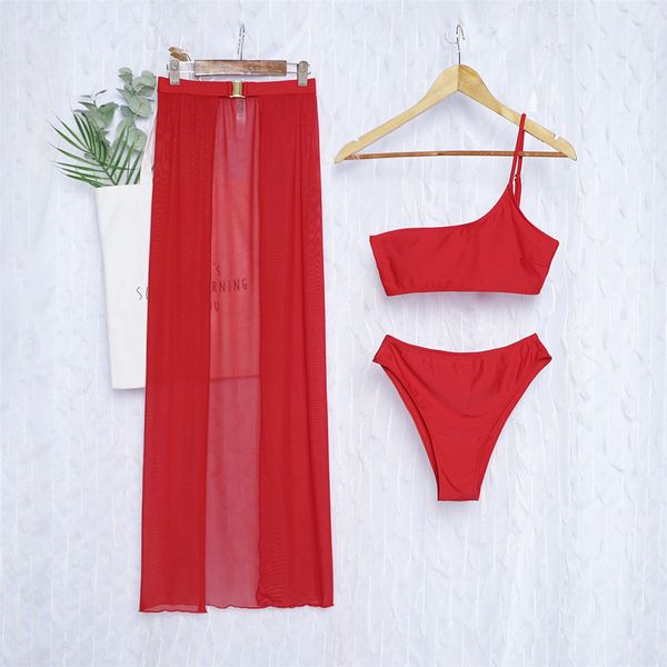 new s - xl shoulder bikini women swimwear female swimsuit three-pieces bikini set with sarong bather bathing suit swim k2713
new s - xl shoulder bikini women swimwear female swimsuit three-pieces bikini set with sarong bather bathing suit swim k2713