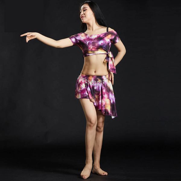 belly dance clothes women dance outfits 2pcs and skirt modal tie-dyed costume for bellydance, Black;red
belly dance clothes women dance outfits 2pcs and skirt modal tie-dyed costume for bellydance, Black;red