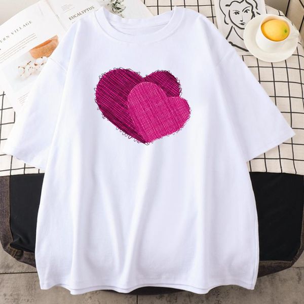 women's t-shirt kawaii lovely heart printed women t-shirts funny slim tee shirts creative round neck streetwear comfortable tshirt woma, White
women's t-shirt kawaii lovely heart printed women t-shirts funny slim tee shirts creative round neck streetwear comfortable tshirt woma, White