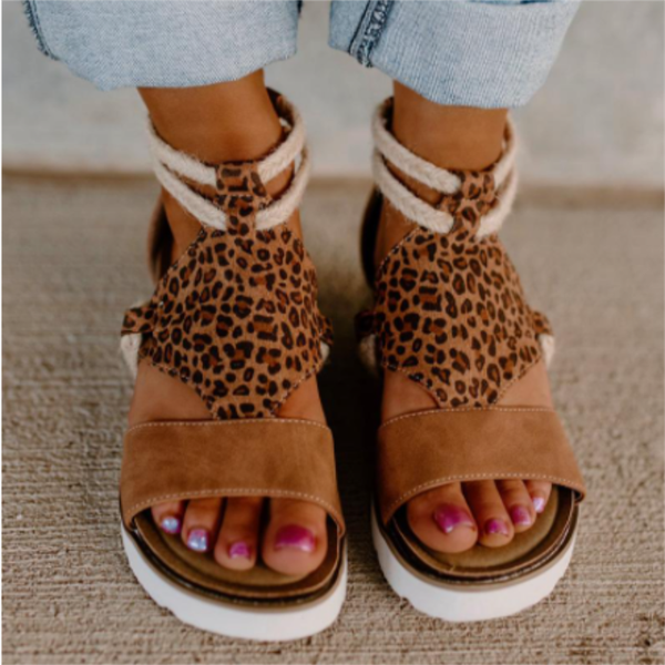 Ladies Leopard Print Slope High Heels Lace-up Open Toe Fashion Casual Sandals Classic Trend All-match Shopping Shoes 1KB031, Black
Ladies Leopard Print Slope High Heels Lace-up Open Toe Fashion Casual Sandals Classic Trend All-match Shopping Shoes 1KB031, Black
