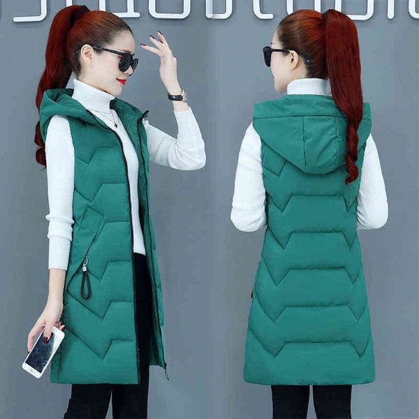 waistcoat women's winter 2021 cotton clothes students slim down vest waistcoat medium and long coat, Black;white 
waistcoat women's winter 2021 cotton clothes students slim down vest waistcoat medium and long coat, Black;white