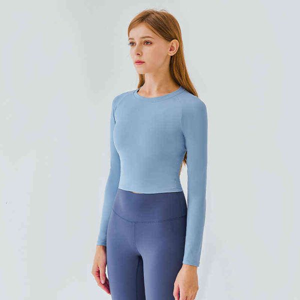 women's jackets 2021 autumn and winter yoga light naked round neck long sleeve slim fitns cloth women, White
women's jackets 2021 autumn and winter yoga light naked round neck long sleeve slim fitns cloth women, White