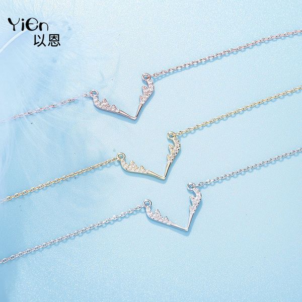 sterling silver s925 dafu antler necklace female deer elk diamond pendant 
sterling silver s925 dafu antler necklace female deer elk diamond pendant