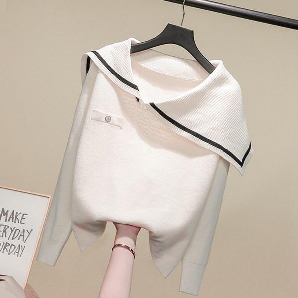 women's sweaters vanovich european and american contrast color irregular off-the-shoulder sweater 2021 autumn pullovers, White;black
women's sweaters vanovich european and american contrast color irregular off-the-shoulder sweater 2021 autumn pullovers, White;black