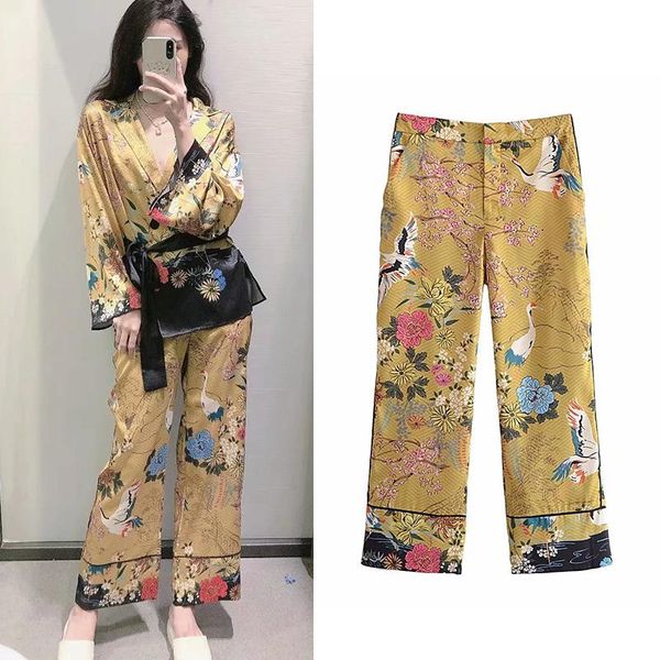 women's pants & capris clothing 2022 za fashion high waist straight zipper loose trousers chic vintage print, Black;white
women's pants & capris clothing 2022 za fashion high waist straight zipper loose trousers chic vintage print, Black;white
