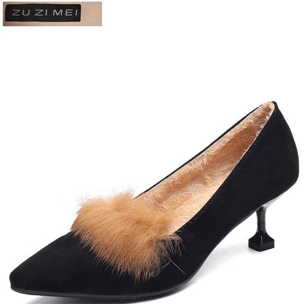 woman basic high heels wedding shoes flock shallow pointed toe classic thin 6cm cat with hair women pumps dress, Black
woman basic high heels wedding shoes flock shallow pointed toe classic thin 6cm cat with hair women pumps dress, Black