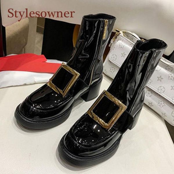 boots fashion handsome designer ankle autumn winter 2021 patent leather crystal square toe woman, Black
boots fashion handsome designer ankle autumn winter 2021 patent leather crystal square toe woman, Black