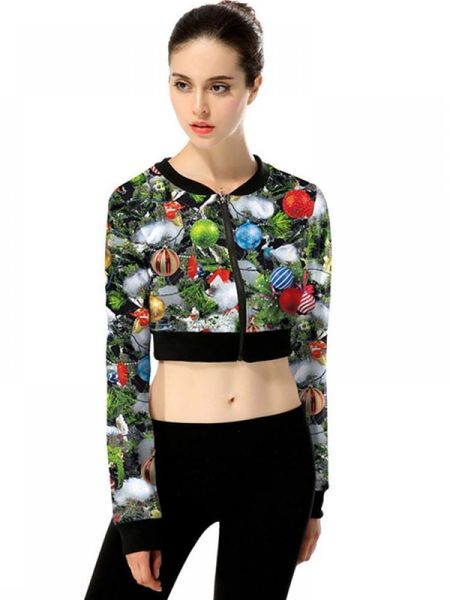 women's hoodies & sweatshirts autumn and winter ladies european american style fashion all-match round neck christmas short cropped car, Black
women's hoodies & sweatshirts autumn and winter ladies european american style fashion all-match round neck christmas short cropped car, Black