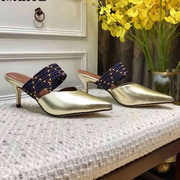 slippers gold silver women pointed toe high heels summer sandals real leather dress pumps new mules shoes female 77f8, Black
slippers gold silver women pointed toe high heels summer sandals real leather dress pumps new mules shoes female 77f8, Black